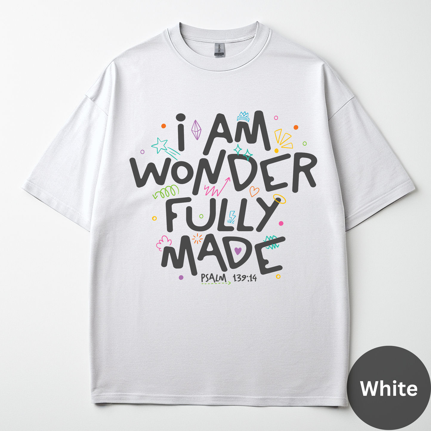 I Am Wonderfully Made Tee -Psalm 139:14