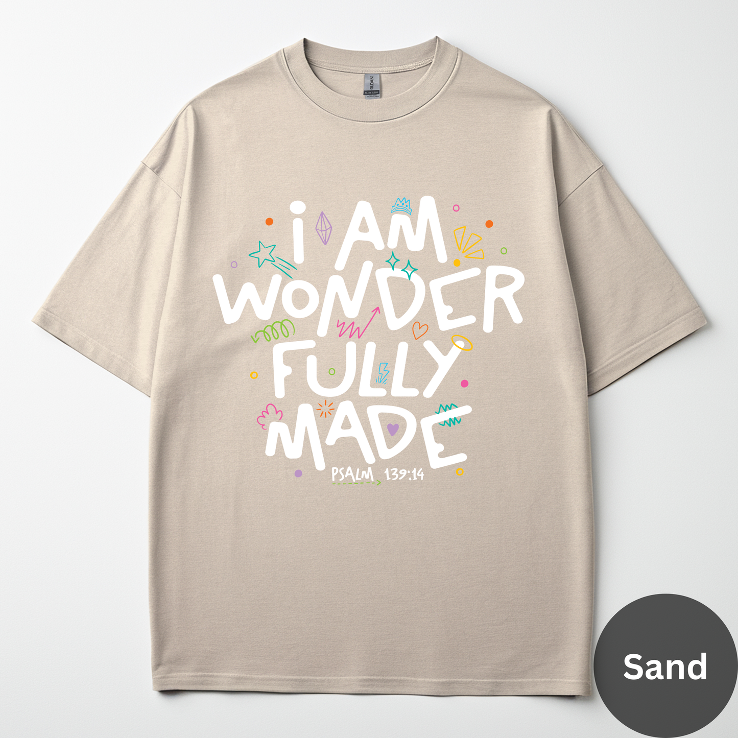 I Am Wonderfully Made Tee -Psalm 139:14