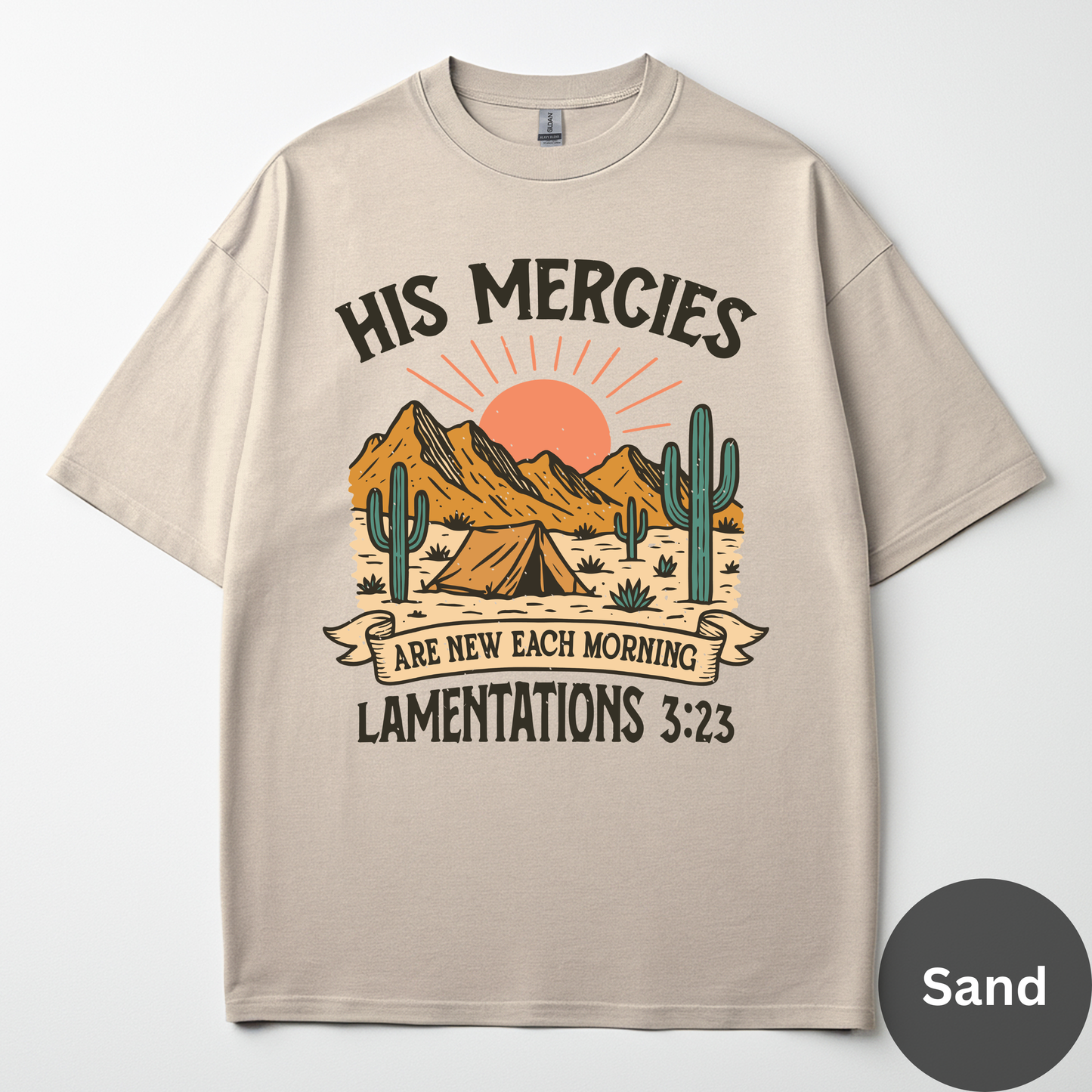 His Mercies Are New Each Morning Tee -Lamentations 3:23