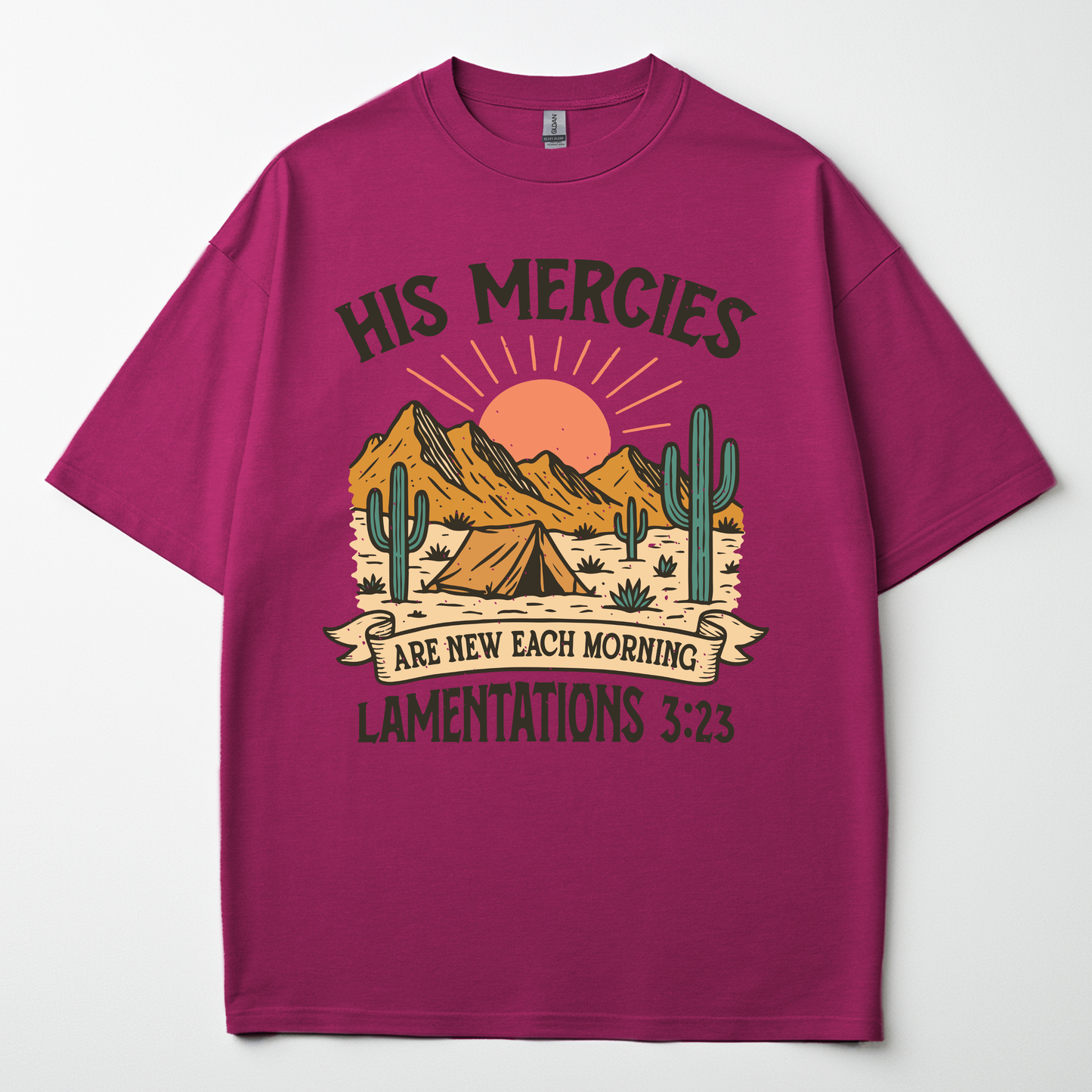 His Mercies Are New Each Morning Tee -Lamentations 3:23